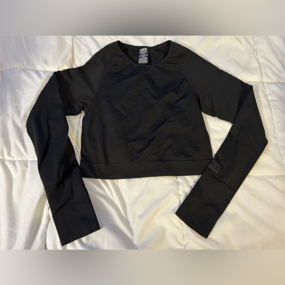 PINK VS CROPPED WORKOUT TOP NWOT